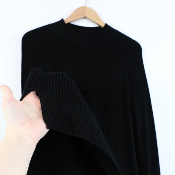 *Bailey Black Ribbed Mock Neck Sweater - Picture 6 of 7